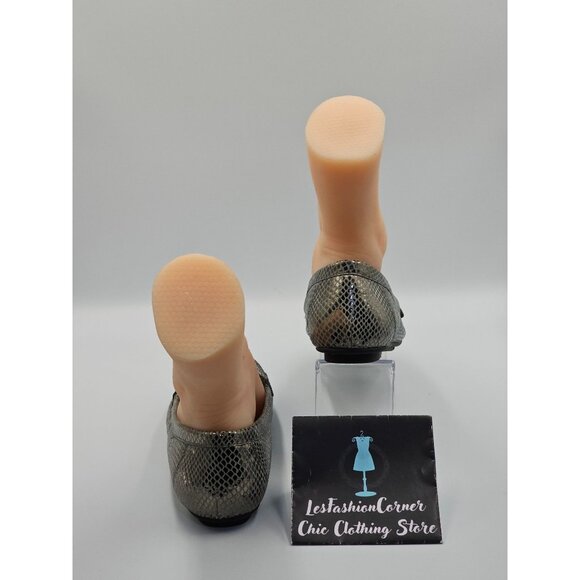 NWOB Vionic Women's Gunmetal Silver Snakeskin Chill Larrun Loafers Sz 8 2511 - Picture 7 of 16